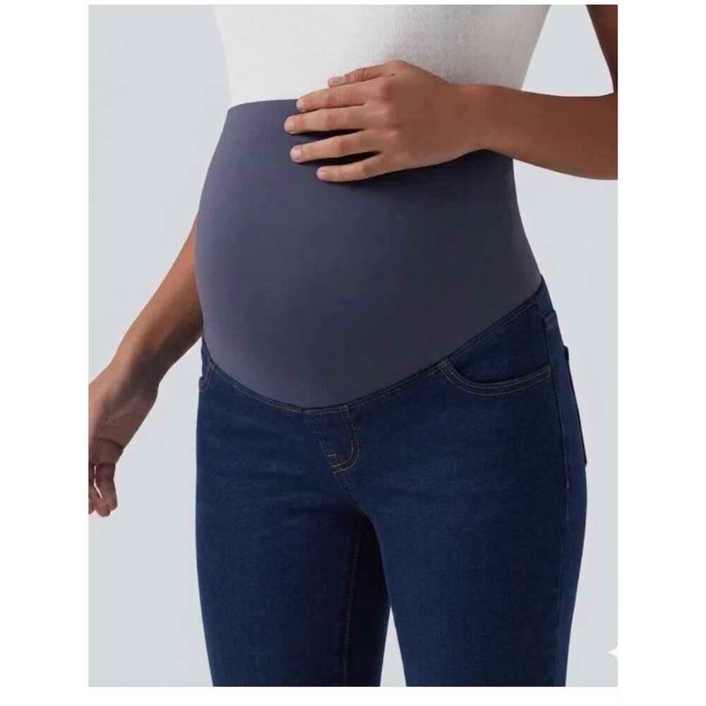 Halara Flex™ Super High Waisted Skinny 7/8 Casual Maternity Jeans with Pockets